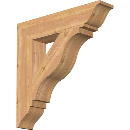 Ekena Millwork Funston Traditional Smooth Bracket, Western Red Cedar, 5 1/2"W x 28"D x 28"H BKT06X28X28FST01SWR